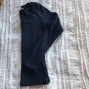 Long sleeve navy blue shirt